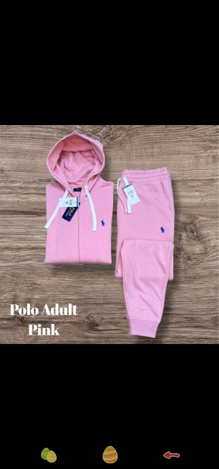 Beige Polo Hoodie + Jogger Set