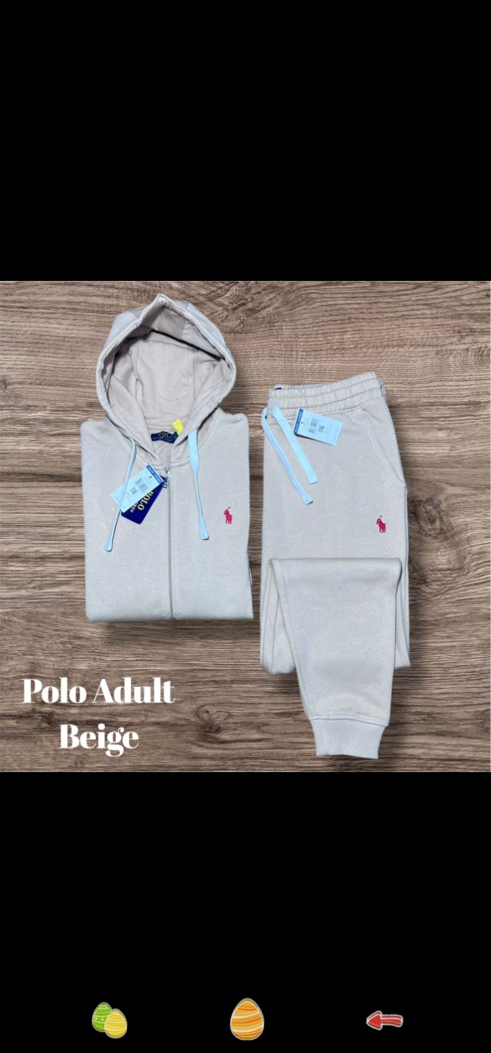 Gray Polo Hoodie + Jogger Set